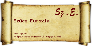 Szűcs Eudoxia névjegykártya